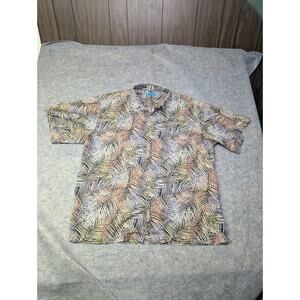 Tori Richard Hawaiian Shirt Mens 2XL Made In USA Floral Tropical Beach